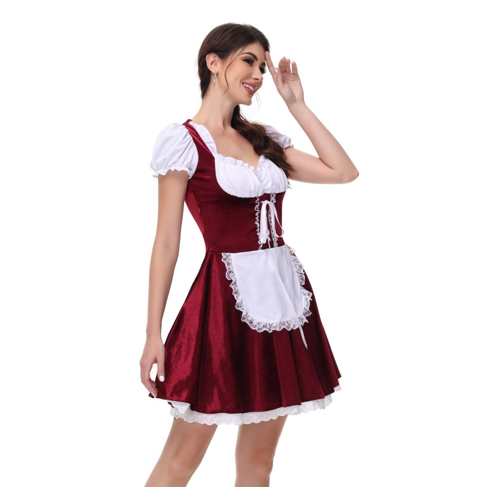 Октоберфест костюм клетчатые платья Dirndl немецкий карнавальный наряд
